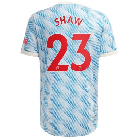 Billiga Fotbollströjor Manchester United Shaw 23 Borta tröja 2021/22 Kortärmad